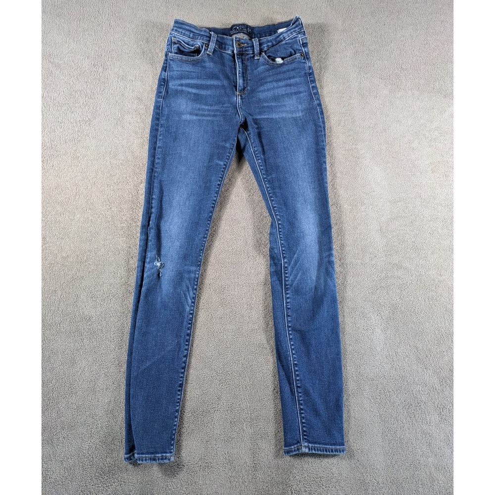 Lucky Brand Brooke Legging Jeans Womens 8/29 Blue Denim Distressed